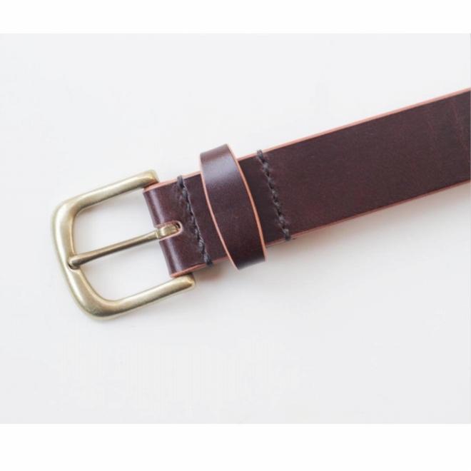 【minca】幅35mmベルト/32インチ  栃木レザーの希少な「ハーネスレザー」使用の贅沢な1枚革のレザーベルト/チョコ/HL-B02/CHOCO/minca　559【小物 ファッション 人気 おすすめ 】