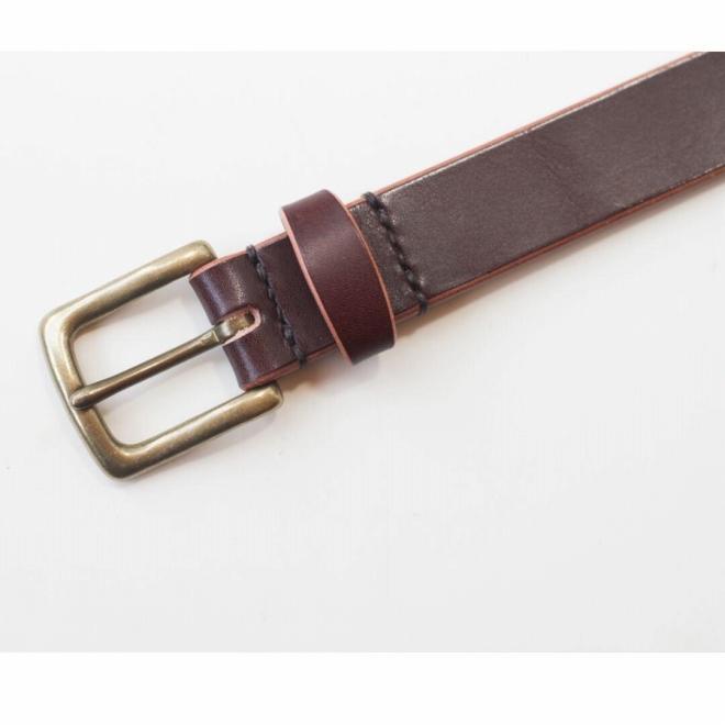 【minca】幅30mmベルト/32インチ  栃木レザーの希少な「ハーネスレザー」使用の贅沢な1枚革のレザーベルト/チョコ/HL-B01/CHOCO/minca　584【小物 ファッション 人気 おすすめ 】