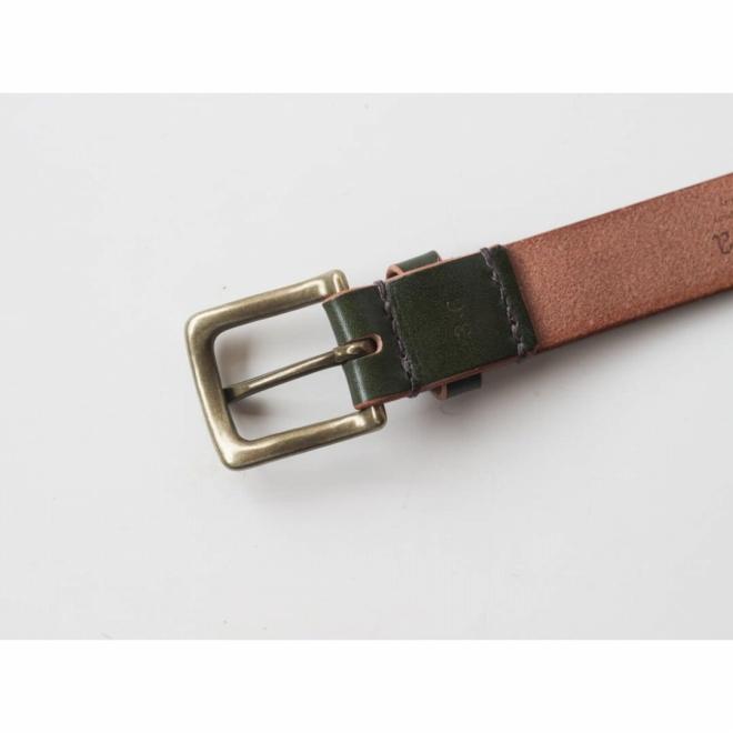 【minca】幅30mmベルト/32インチ  栃木レザーの希少な「ハーネスレザー」使用の贅沢な1枚革のレザーベルト/オリーブ/HL-B01/OLIVE/minca　600【小物 ファッション 人気 おすすめ 】