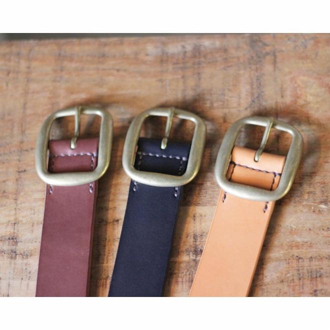 【minca】幅40mmベルト/32インチ  栃木レザーの希少な「ハーネスレザー」使用の贅沢な1枚革のレザーベルト オイルタイプ/チョコ/HL-B03/CHOCO　610【小物 ファッション 人気 おすすめ 】