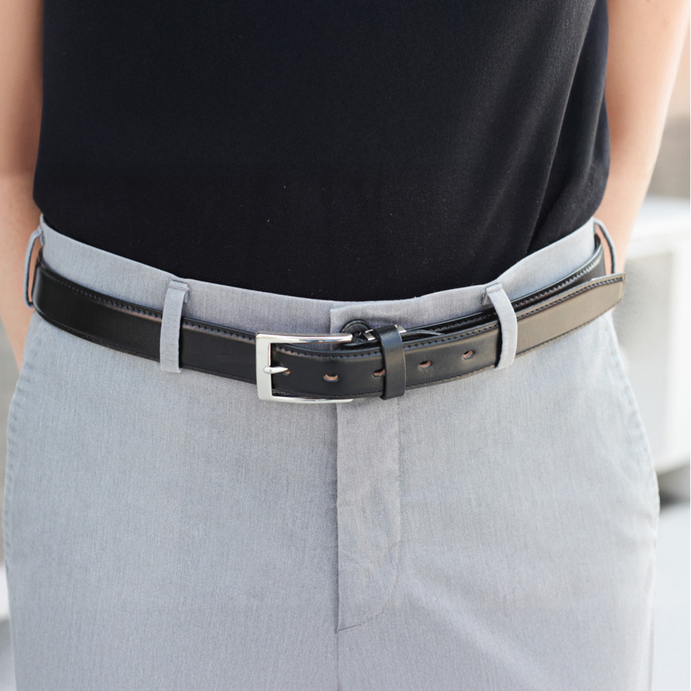 栃木レザー使用｜希少ハーネスレザーの贅沢ビジネスベルト｜Business belt｜キャメル｜minca（全3色）