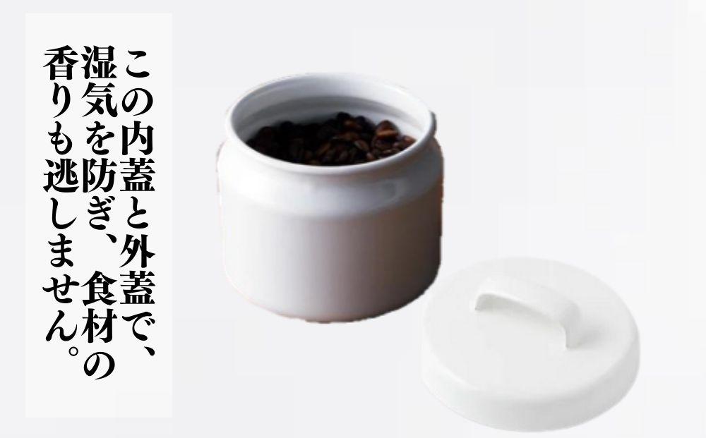 にちにち道具 ラウンドキャニスター Ｍサイズ 琺瑯でできた 円形のフタ付き 保存容器 00307557