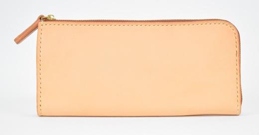 栃木レザー使用｜滑らか本革Lジップ長財布｜Lzip wallet 01｜タン｜minca（全6色）