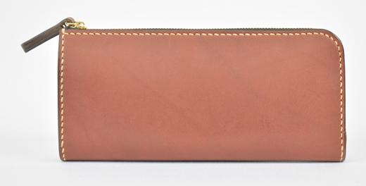 栃木レザー使用｜滑らか本革Lジップ長財布｜Lzip wallet 01｜チョコ｜minca（全6色）