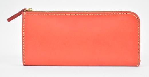 栃木レザー使用｜滑らか本革Lジップ長財布｜Lzip wallet 01｜レッド｜minca（全6色）