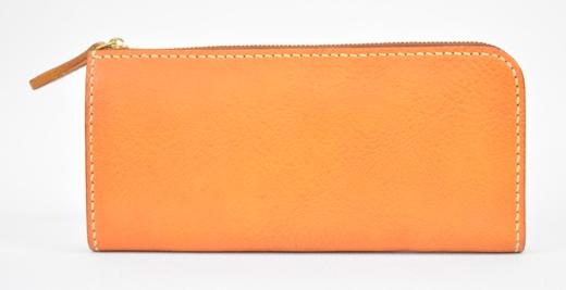 栃木レザー使用｜やわらか本革Lジップ長財布｜Lzip wallet 02｜キャメル｜minca（全5色）