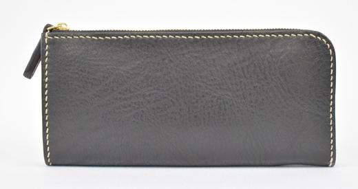 栃木レザー使用｜やわらか本革Lジップ長財布｜Lzip wallet 02｜ブラック｜minca（全5色）