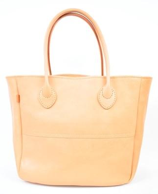 栃木レザー使用｜ソフトな手触り 本革 A4も入る大容量 本革トートバッグ｜Tote bag 03 L｜タン｜minca（全6色）