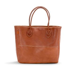 栃木レザー使用｜ソフトな手触り 本革 A4も入る大容量 本革トートバッグ｜Tote bag 03 L｜チョコ｜minca（全6色）