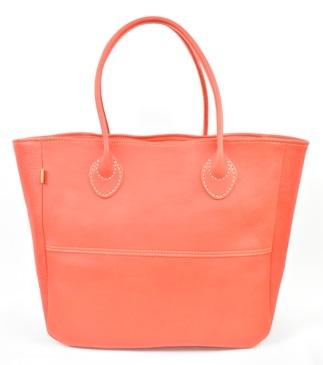 栃木レザー使用｜ソフトな手触り 本革 A4も入る大容量 本革トートバッグ｜Tote bag 03 L｜レッド｜minca（全6色）