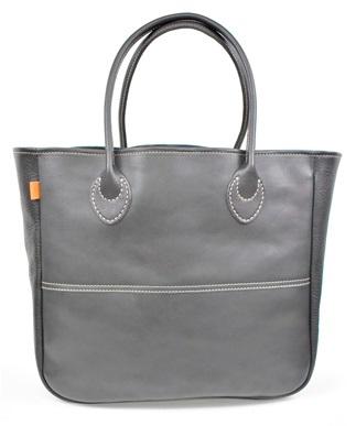 栃木レザー使用｜ソフトな手触り 本革 A4も入る大容量 本革トートバッグ｜Tote bag 03 L｜ブラック｜minca（全6色）