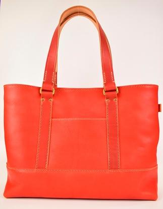 【全6色】栃木レザーのトートバッグ A4サイズ パソコン 肩掛け ビジネスにもカジュアルにも/Tote bag 04/レッド/minca　403【かばん ファッション 人気 おすすめ 】