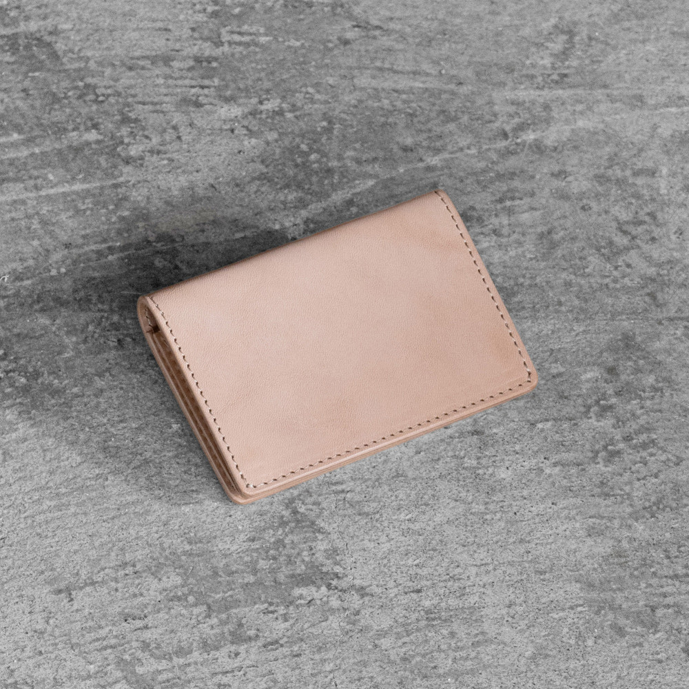 栃木レザー使用｜約30枚収納 本革名刺入れ｜Card holder 01｜タン｜minca（全7色）