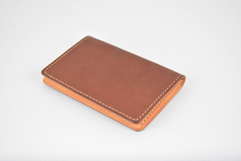 栃木レザー使用｜約30枚収納 本革名刺入れ｜Card holder 01｜チョコ｜minca（全7色）
