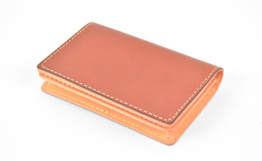 【全7色】栃木レザーの名刺入れ 約50枚収納 ポケット4つ Card holder 02/チョコ/minca　416【雑貨 ファッション 人気 おすすめ 】