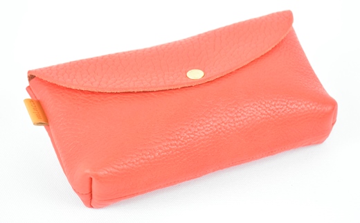 【全6色】栃木レザー ポーチ02M　小物入れ バッグの中もスッキリ 化粧ポーチ/Pouch　02/M/レッド/minca　425【ファッション 人気 おすすめ 】