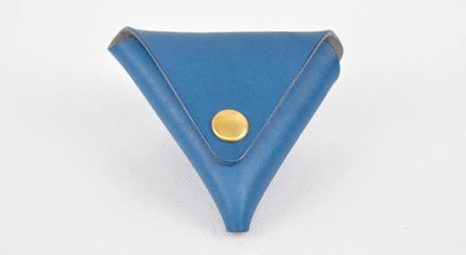 【minca】 栃木レザーの三角コインケース小 小銭入れ コンパクト 小さめ/Coin purse 01/ブルー　469【雑貨 ファッション 人気 おすすめ 】