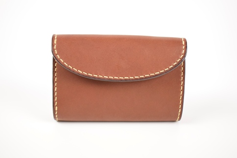 【minca】栃木レザーの三つ折り財布 ミドルサイズ ハンドステッチ滑らかな手触り/Middle wallet 01/チョコ　518【雑貨 ファッション 人気 おすすめ 】
