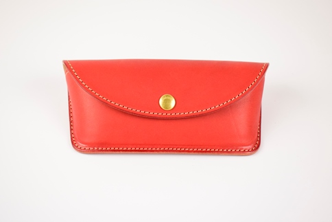 【minca】栃木レザーのメガネケース 本革 /Glasses case 01/レッド　525【ファッション 人気 おすすめ 】