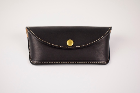 【minca】栃木レザーのメガネケース 本革 /Glasses case 01/ブラック　525【ファッション 人気 おすすめ 】