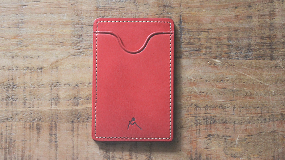 【minca】栃木レザーのタテ型パスケース 定期入れ パスホルダー01/レッド　694【雑貨 日用品 人気 おすすめ 】