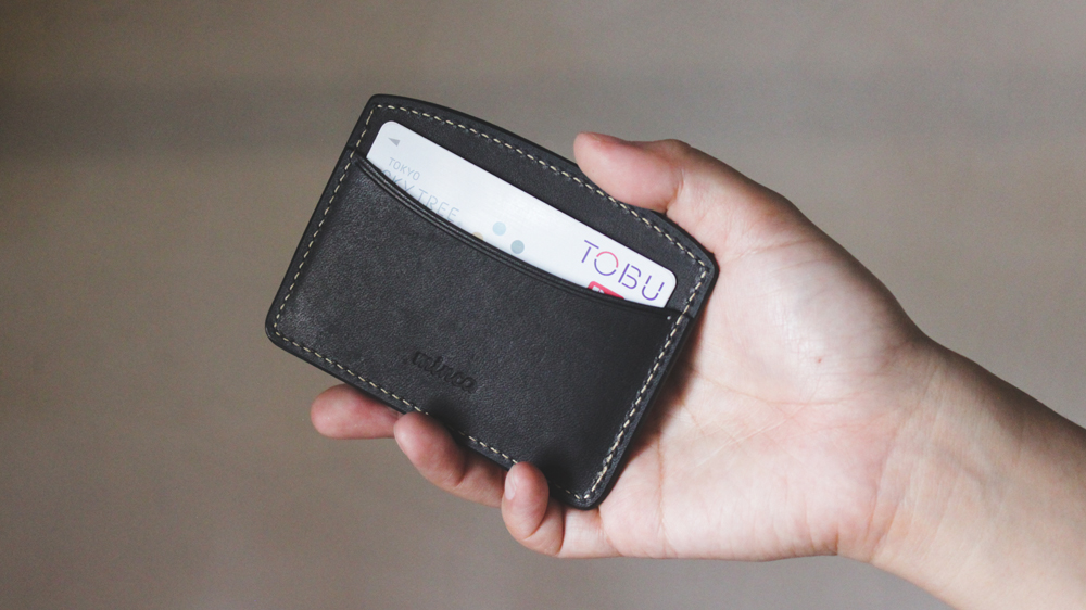 【minca】栃木レザーのヨコ型パスケース 定期入れ パスホルダー02/ブラック　700【雑貨 日用品 人気 おすすめ 】