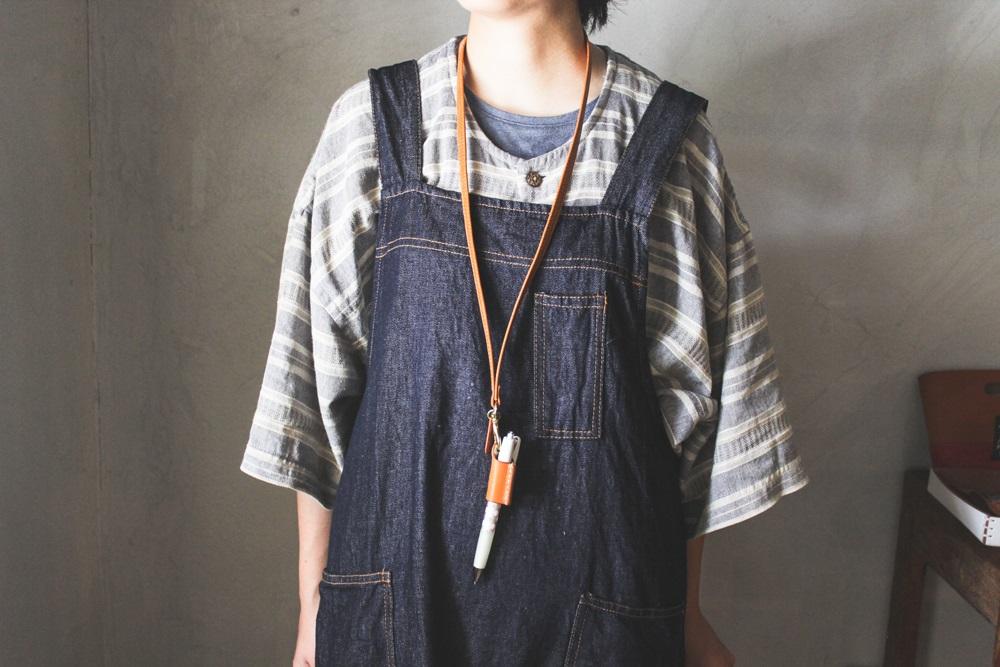 【minca】栃木レザーのネックストラップ付ペンホルダー 持ち歩きに便利 ペンホルダー+ストラップ/M/キャメル　721【玩具 雑貨 日用品 人気 おすすめ 】