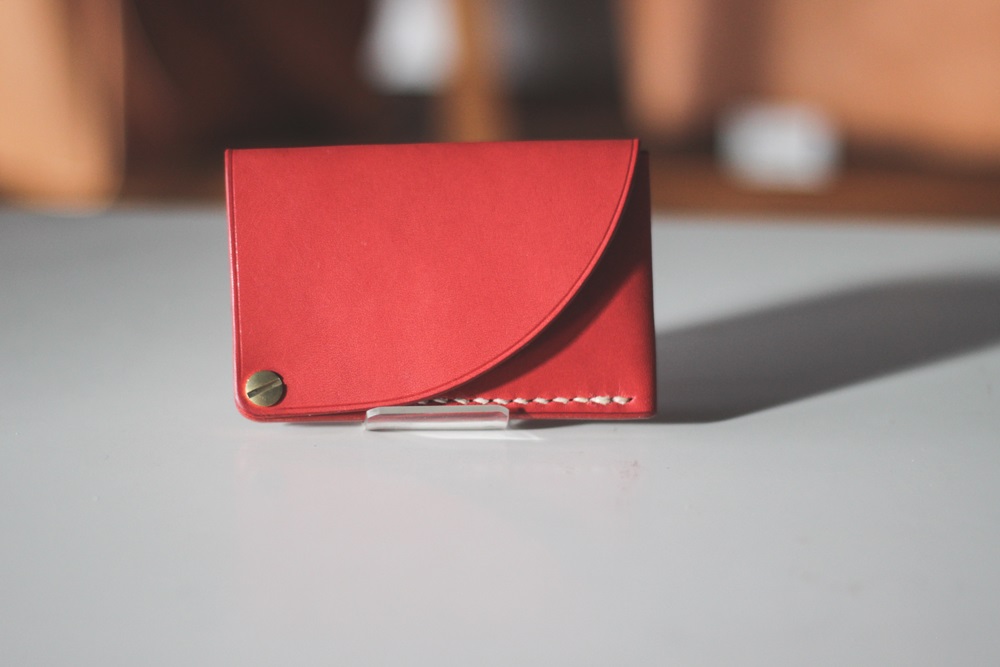 【minca】栃木レザーのカードケース パスケース 定期入れ 名刺入れ コンパクト/スライドカードケース/レッド【雑貨 日用品 人気 おすすめ 】