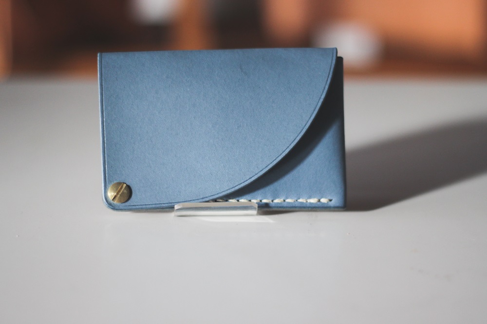 【minca】栃木レザーのカードケース パスケース 定期入れ 名刺入れ コンパクト/スライドカードケース/ブルー【雑貨 日用品 人気 おすすめ 】