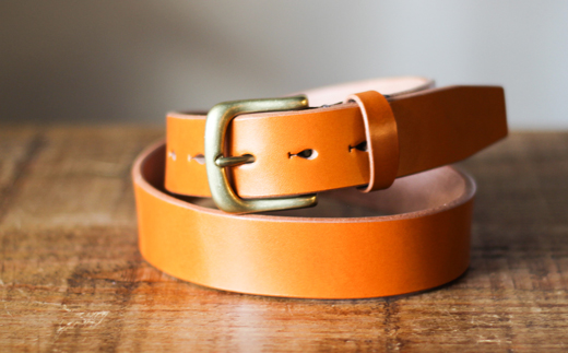 【minca】幅35mmベルト/34インチ  栃木レザーの希少な「ハーネスレザー」使用の贅沢な1枚革のレザーベルト/キャメル/HL-B02/CAMEL/minca　555【小物 ファッション 人気 おすすめ 】