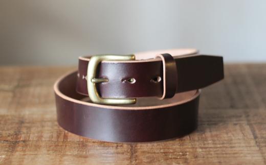 【minca】幅35mmベルト/32インチ  栃木レザーの希少な「ハーネスレザー」使用の贅沢な1枚革のレザーベルト/チョコ/HL-B02/CHOCO/minca　559【小物 ファッション 人気 おすすめ 】