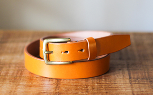 【minca】幅30mmベルト/38インチ  栃木レザーの希少な「ハーネスレザー」使用の贅沢な1枚革のレザーベルト/キャメル/HL-B01/CAMEL/minca　588【小物 ファッション 人気 おすすめ 】