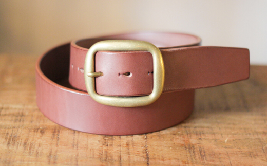 【minca】幅40mmベルト/36インチ  栃木レザーの希少な「ハーネスレザー」使用の贅沢な1枚革のレザーベルト オイルタイプ/チョコ/HL-B03/CHOCO　610【小物 ファッション 人気 おすすめ 】