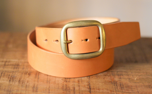 【minca】幅40mmベルト/36インチ  栃木レザーの希少な「ハーネスレザー」使用の贅沢な1枚革のレザーベルト オイルタイプ/キャメル/HL-B03/CAMEL　614【小物 ファッション 人気 おすすめ 】