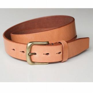 【minca】栃木レザーの希少な「ハーネスレザー」使用の贅沢な1枚革のレザーベルト/タン(生成)/幅35mm　HL-B02/TAN【40インチ101.5cm】【小物 ファッション 人気 おすすめ 】