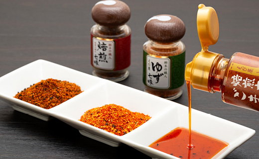 焙煎七味 ゆず七味 焙煎七味のごま辣油   えび屋ギフトセットA　【食品 加工食品 人気 おすすめ 】