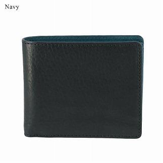 チマブエ Morris 栃木レザー 本革 二つ折り財布【紺】【雑貨 ファッション 人気 おすすめ 】