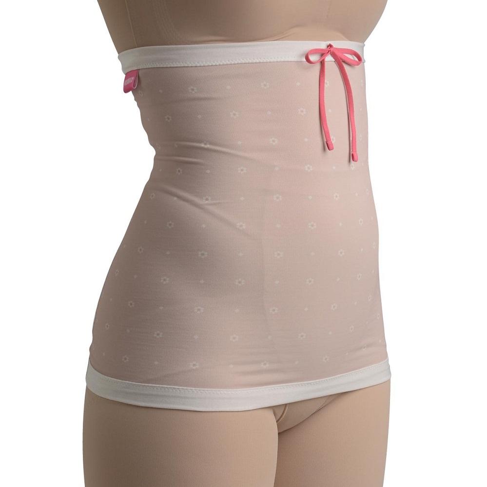 ピーチテックボディ快腹帯で術後のお腹をケア 実体験を基に製品化した腹巻 腹帯 下着【S-M/小花ベージュ】【衣料 ファッション 人気 おすすめ 】