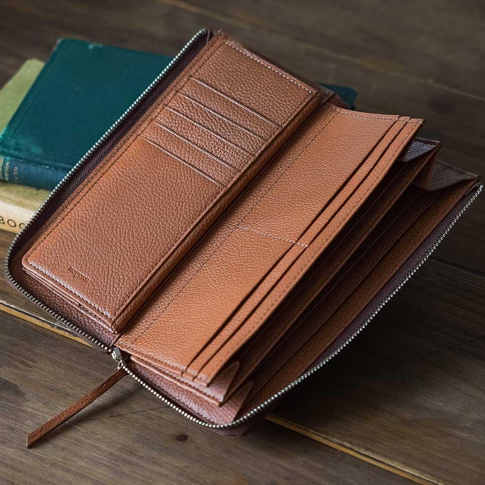 【長財布】Zip long wallet　カラー：Red Brown【雑貨 ファッション 人気 おすすめ 】