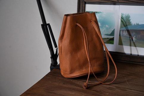 【レザー巾着】Drawstring bag　カラー：Red Brown【かばん ファッション 人気 おすすめ 】