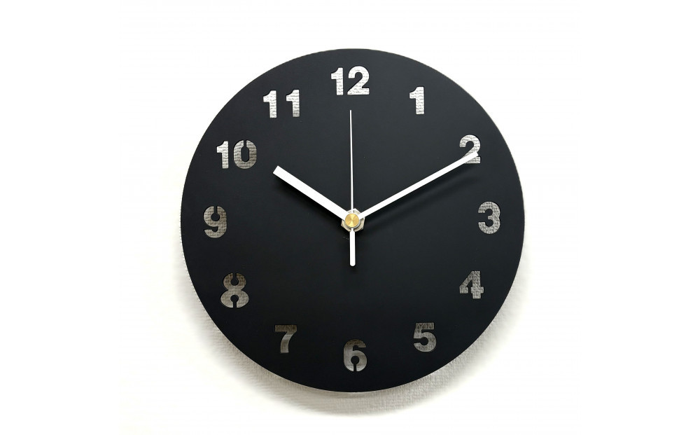 ステンレス 掛け時計 ブラック インテリア モダン スタイリッシュ 時計【雑貨 日用品 人気 おすすめ 】