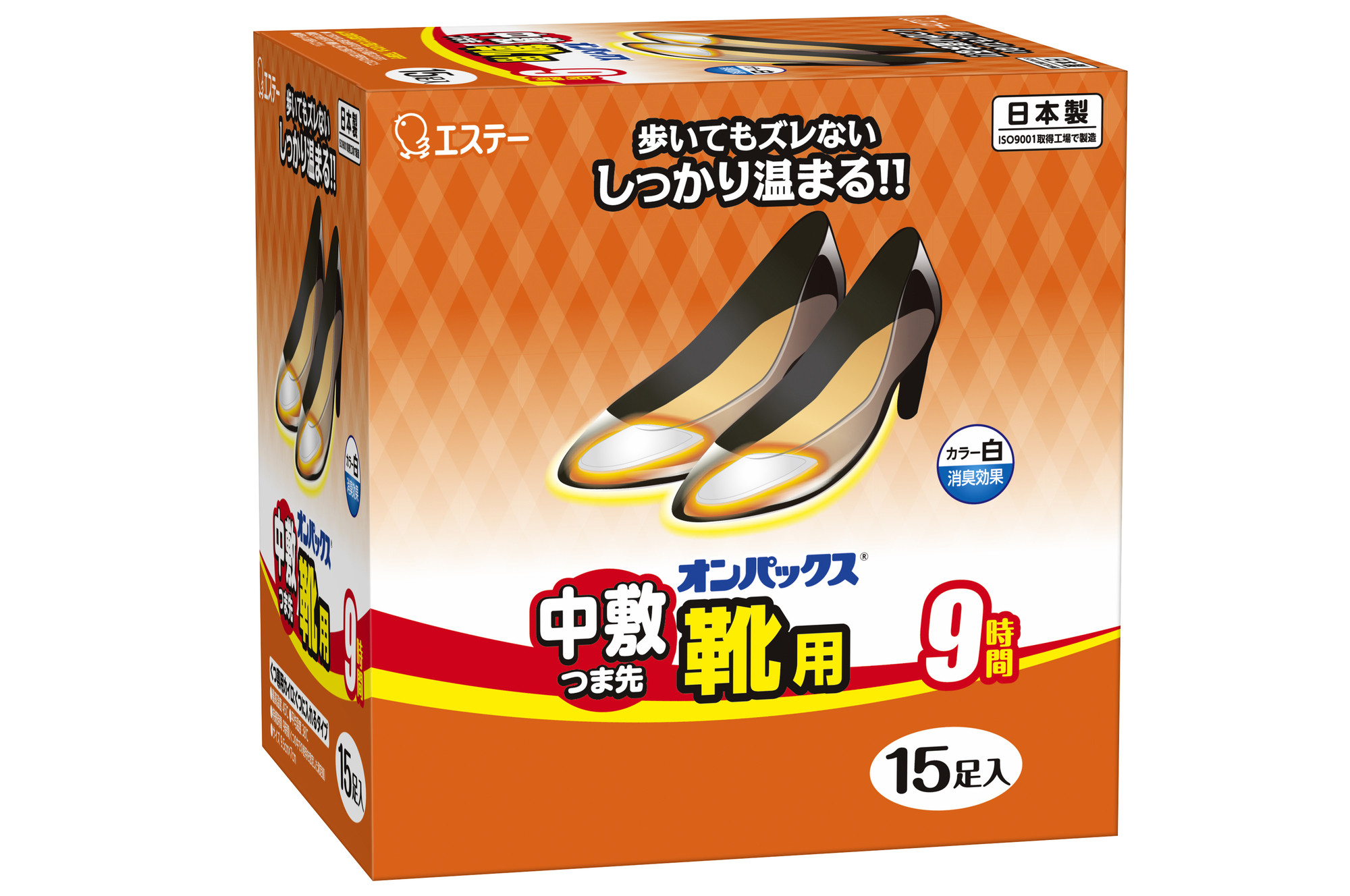 オンパックス中敷つま先靴用 ２４０足（１５足入×１６箱）1ケース ｜ カイロ 防寒 暖 温感 エステー 日用品