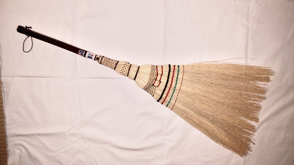 栃木県 伝統工芸品 指定　手作り ほうき　栃木産ほうき草使用「東京型ほうき」【雑貨 日用品 人気 おすすめ 】