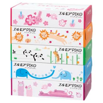 エルモアピコティシュー160組5箱×12パック(60箱)【離島・沖縄県不可】【配送不可地域：離島・沖縄県】
