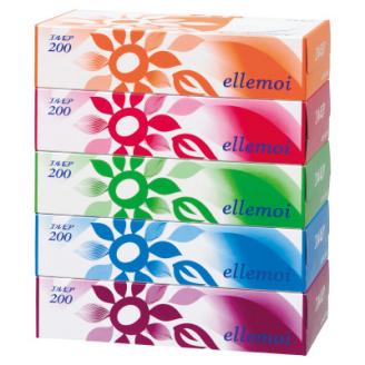エルモアティシュー200組5箱×12パック(60箱)【離島・沖縄県不可】【配送不可地域：離島・沖縄県】