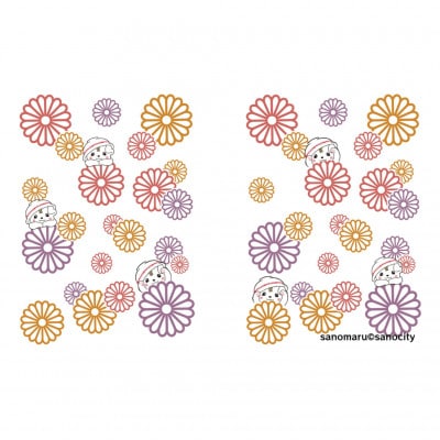 佐野ブランドキャラクター「さのまる」御朱印帳(菊柄)