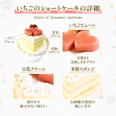 【いちごのショートケーキセット】犬用ケーキ・ごはん 無添加 手作り Idea dog chef【配送不可地域：離島】