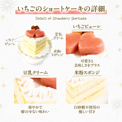 【いちごのショートケーキセット】犬用ケーキ・ごはん 無添加 手作り Idea dog chef【配送不可地域：離島】