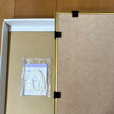 安藤勇寿「花びらの画用紙」額入画(大)