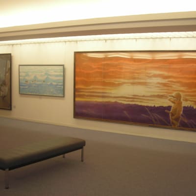 安藤勇寿「少年の日」美術館・御招待券とぬりえポストカード